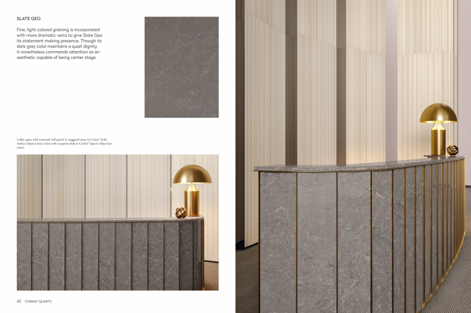 Pagina 23-Estetica dinamica inspirata de natura CORIAN® Solid Surface  CORIAN® Solid Surface Catalog, ...