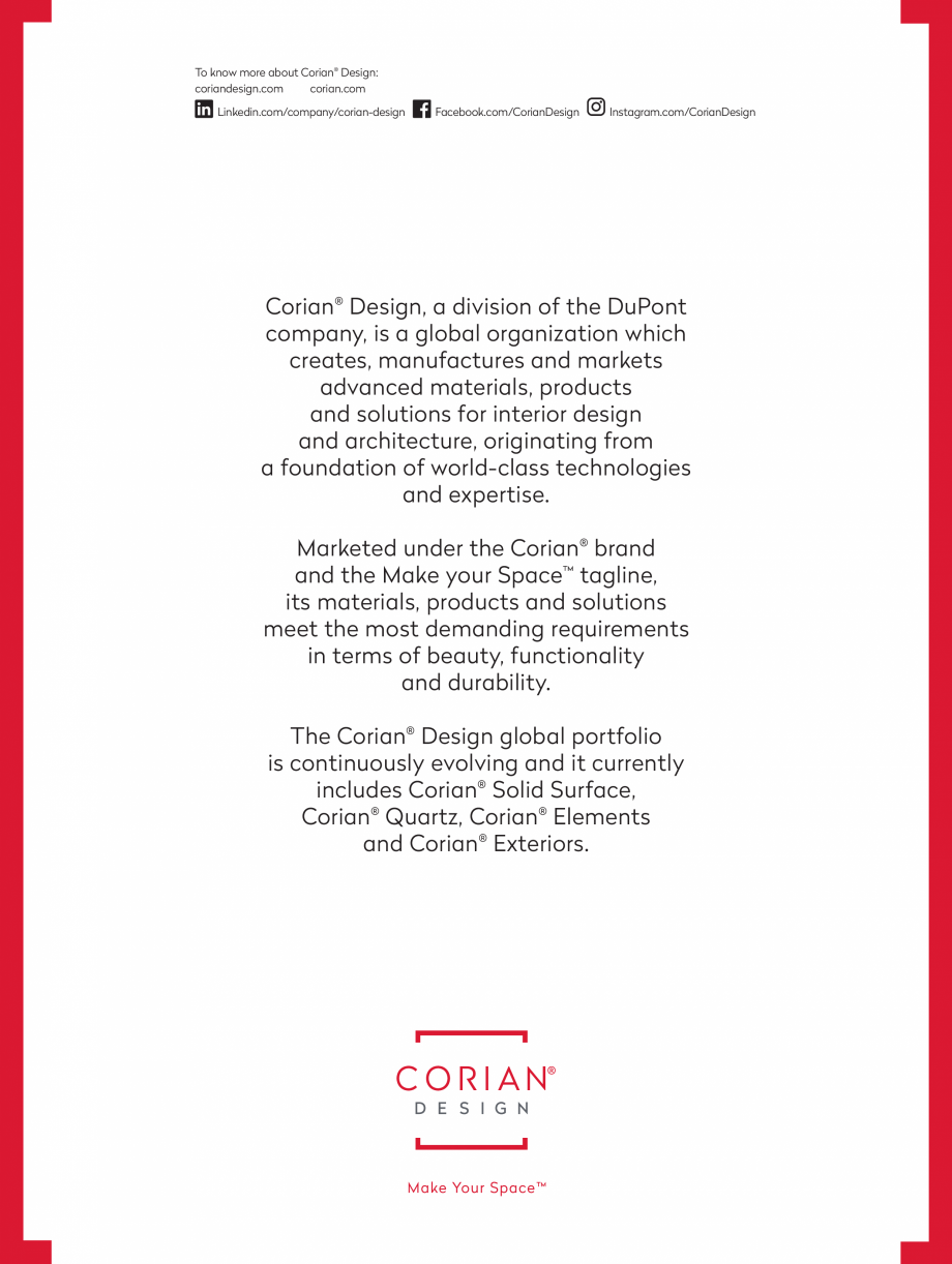 Pagina 25 - Estetica dinamica inspirata de natura CORIAN® Solid Surface  CORIAN® Solid...