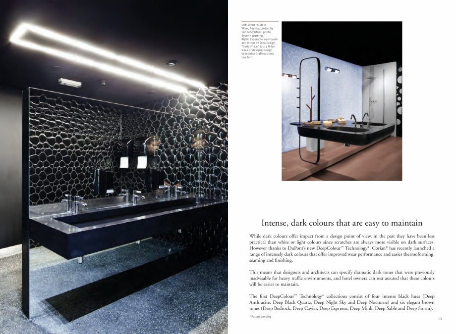 Pagina 8-Utilizarea  placilor minerale pentru interioare in hoteluri CORIAN® Solid Surface  CORIAN®...