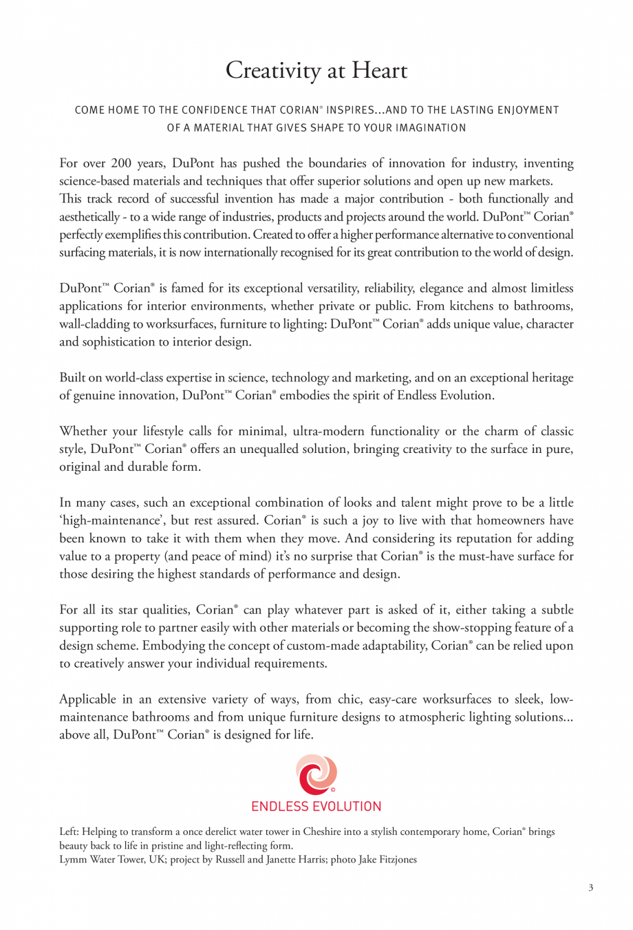 Pagina 4-Interioare realizate cu placi minerale CORIAN® Solid Surface  CORIAN® Solid Surface Catalog,...