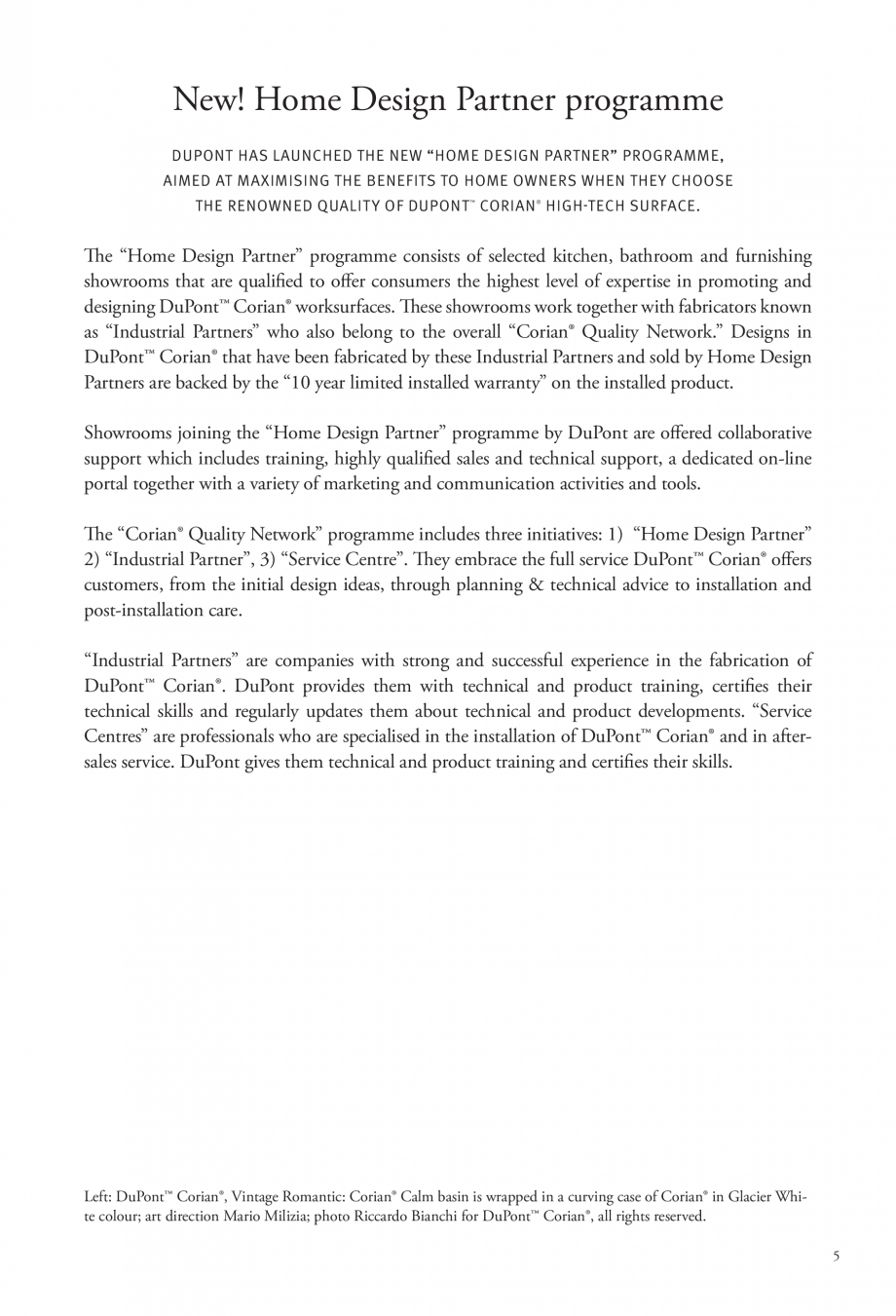 Pagina 6-Interioare realizate cu placi minerale CORIAN® Solid Surface  CORIAN® Solid Surface Catalog,...