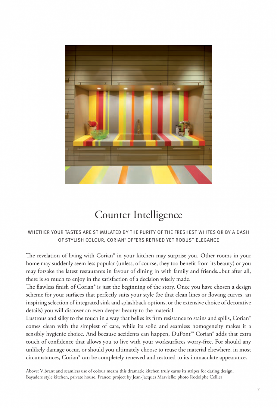 Pagina 8-Interioare realizate cu placi minerale CORIAN® Solid Surface  CORIAN® Solid Surface Catalog,...