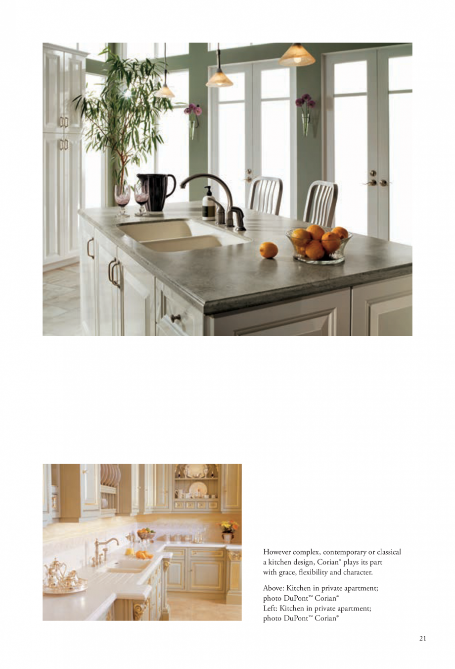 Pagina 22-Interioare realizate cu placi minerale CORIAN® Solid Surface  CORIAN® Solid Surface Catalog,...