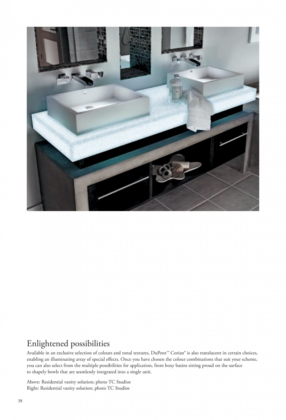 Pagina 39-Interioare realizate cu placi minerale CORIAN® Solid Surface  CORIAN® Solid Surface Catalog,...