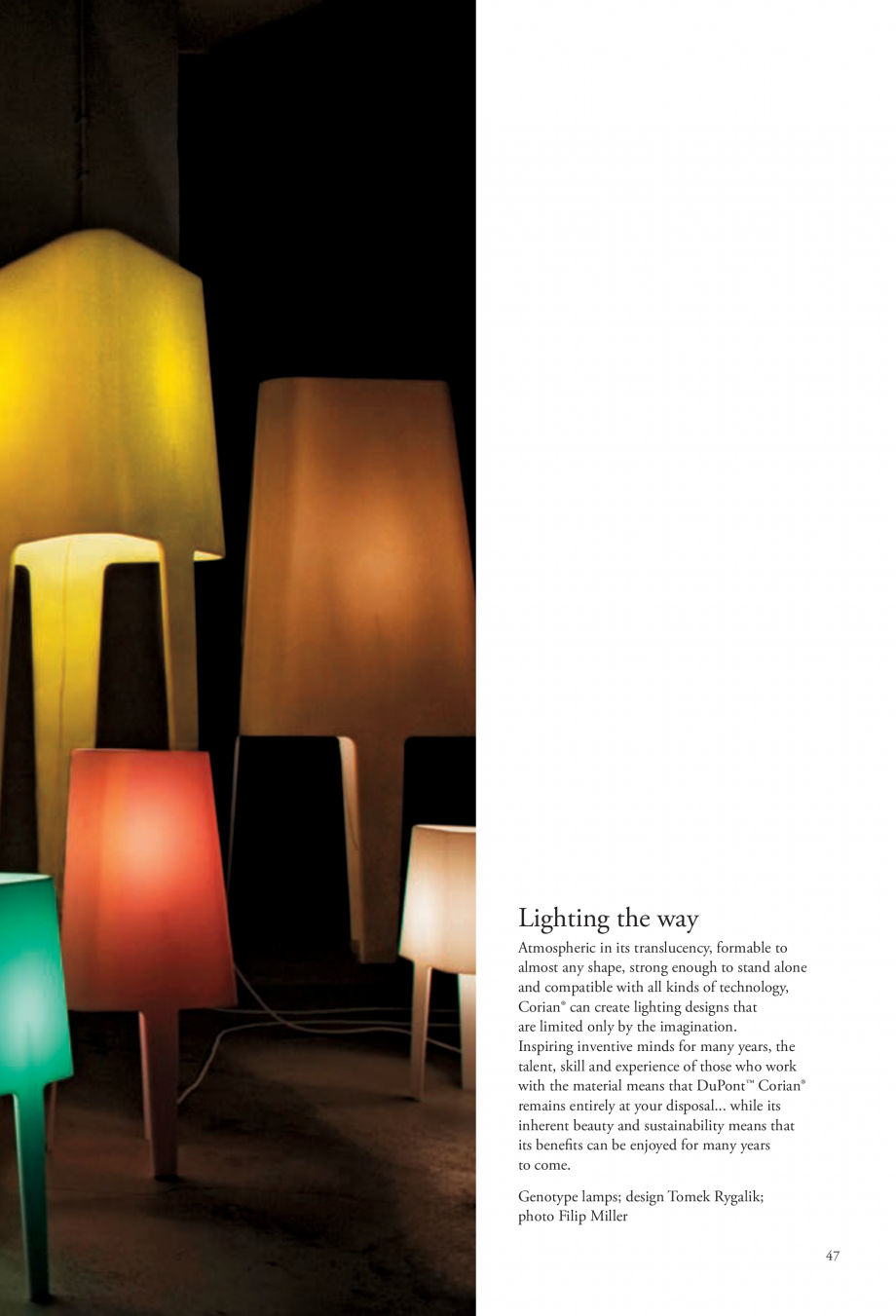 Pagina 48-Interioare realizate cu placi minerale CORIAN® Solid Surface  CORIAN® Solid Surface Catalog,...