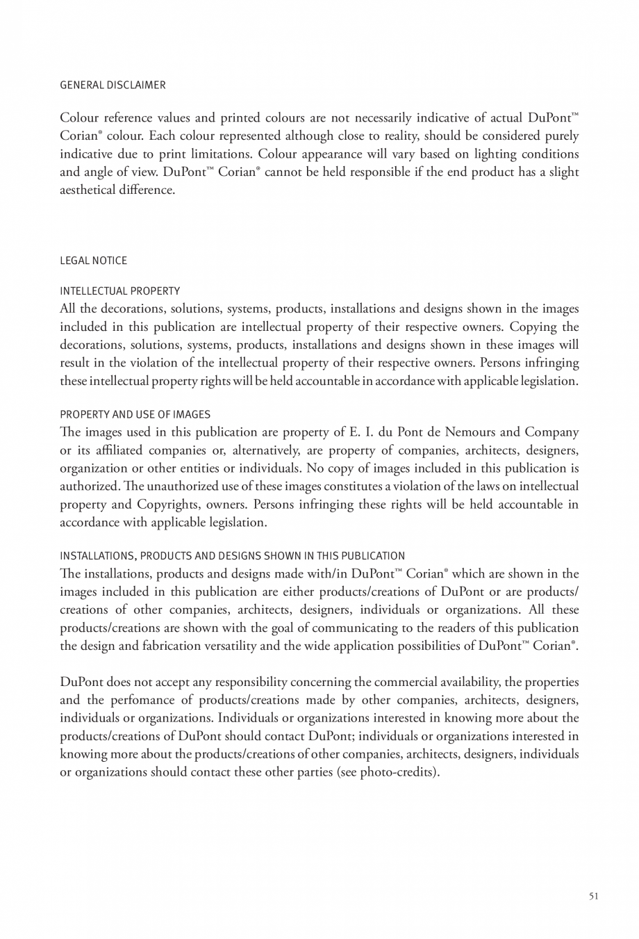 Pagina 52-Interioare realizate cu placi minerale CORIAN® Solid Surface  CORIAN® Solid Surface Catalog,...