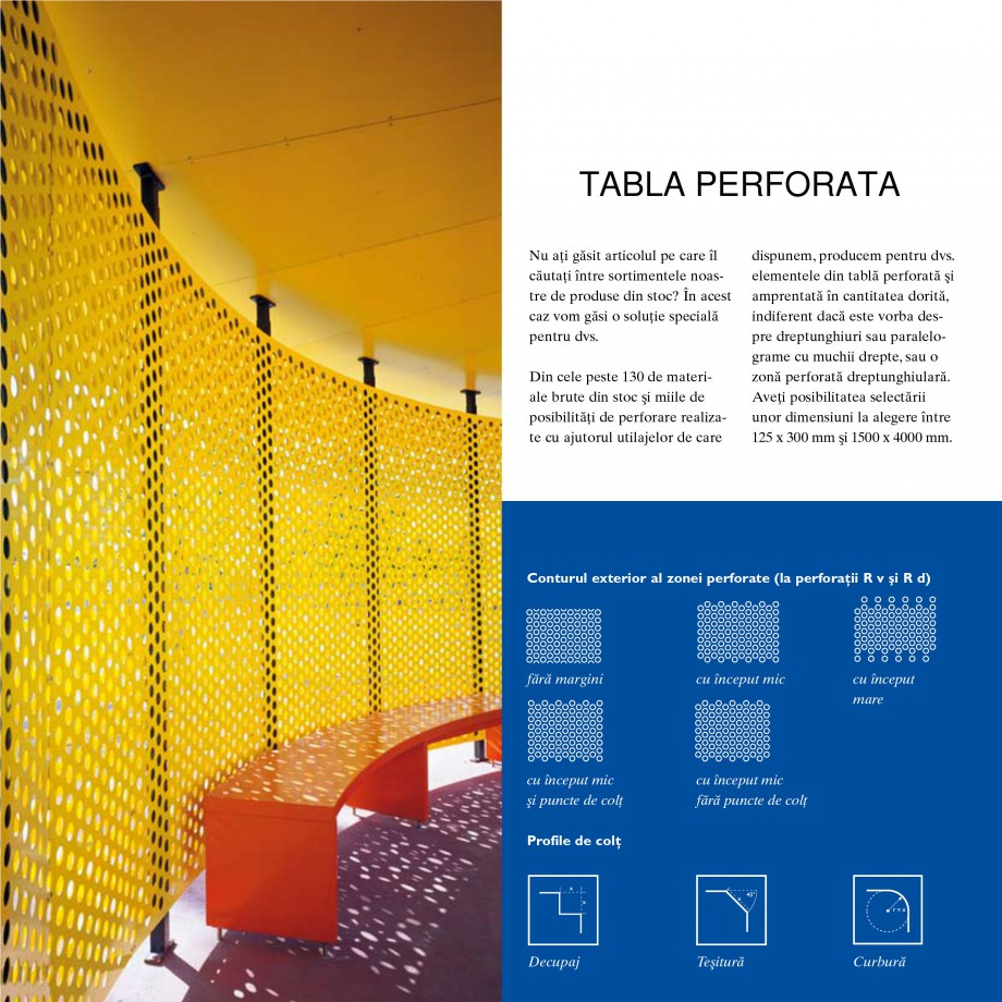 Pagina 1-Tabla perforata STANTOBANAT Matrix 5-35, EVH 8-50, Lilie 90-28, Nr.154, Arabica 20-24, Cross 15-30...