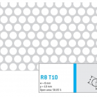 Perforatie rotunda R8 T10 - Perforatii rotunde intre 5 si 10 mm