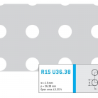Perforatie rotunda R15 U36.38 - Perforatii rotunde intre 12 si 30 mm