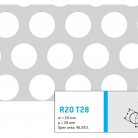 Perforatie rotunda R20 T28 - Perforatii rotunde intre 12 si 30 mm