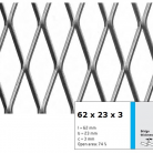Tabla expandata 62 x 23 x 3 - Grilaje din tabla expandata - romb
