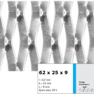 Tabla expandata 62x25x9 - Grilaje din tabla expandata - decorativa