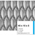 Tabla expandata 45x15x5 - Grilaje din tabla expandata - hexagonal/rotund