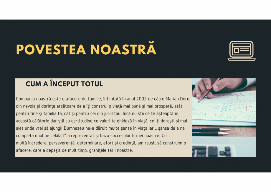 Pagina 5-Despre noi  Catalog, brosura Romana NȚĂ
B-dul Petrochimiştilor, nr. 45, Pitești,
jud. Argeș,...