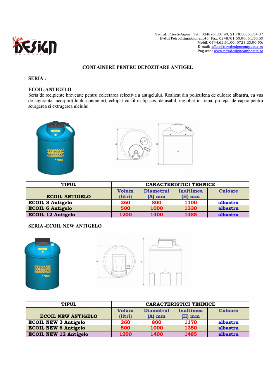 Pagina 2-Containere pentru deseuri periculoase si nepericuloase NEW DESIGN COMPOSITE SUPERFUSTO CC, ECOIL...