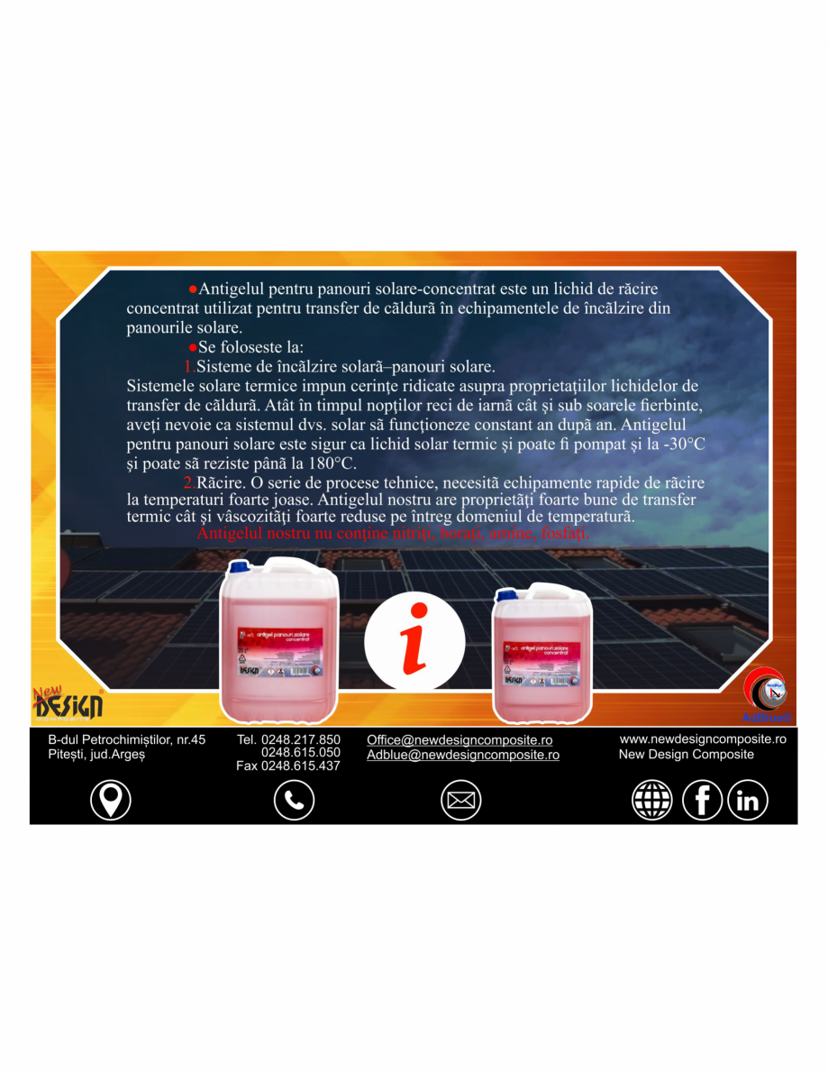 Pagina 1-Antigel concentrat pentru panouri solare NEW DESIGN COMPOSITE Antigel panouri solare Catalog,...
