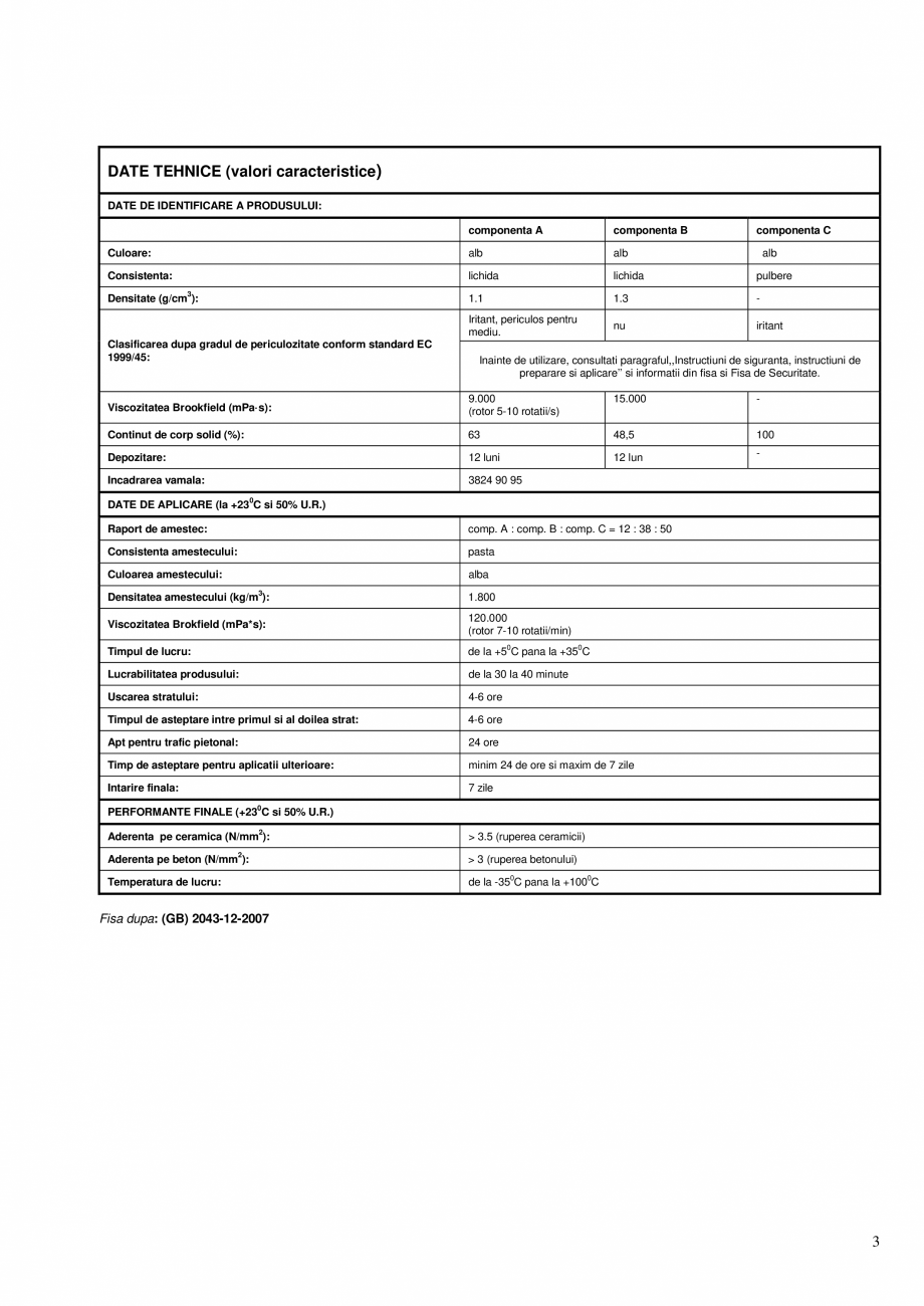 Pagina 3-Amorsa tricomponenta epoxi-cimentoasa pentru suprafete umede MAPEI TRIBLOCK P Fisa tehnica Romana ...