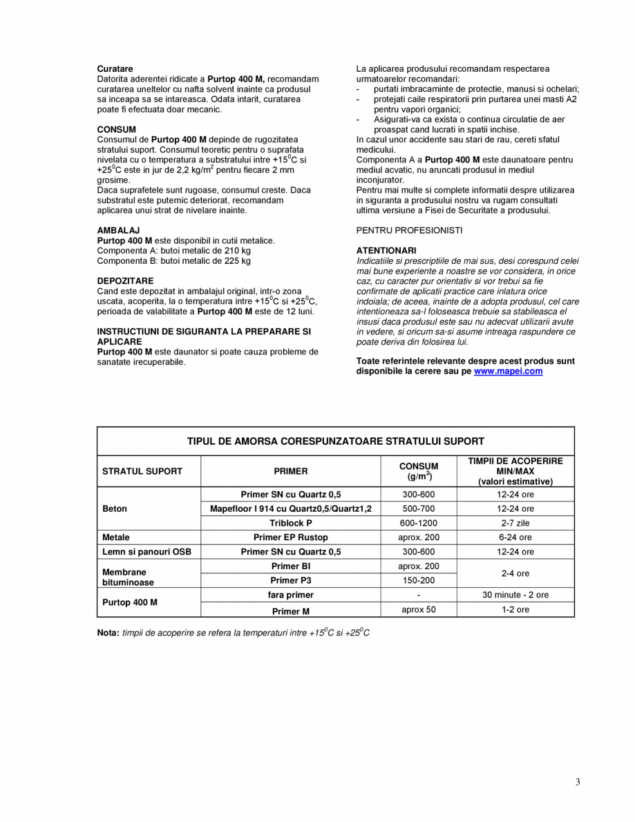 Pagina 3-Membrana din poliuree hibrida pentru impermeabilizarea tablierelor de pod sau a teraselor MAPEI...