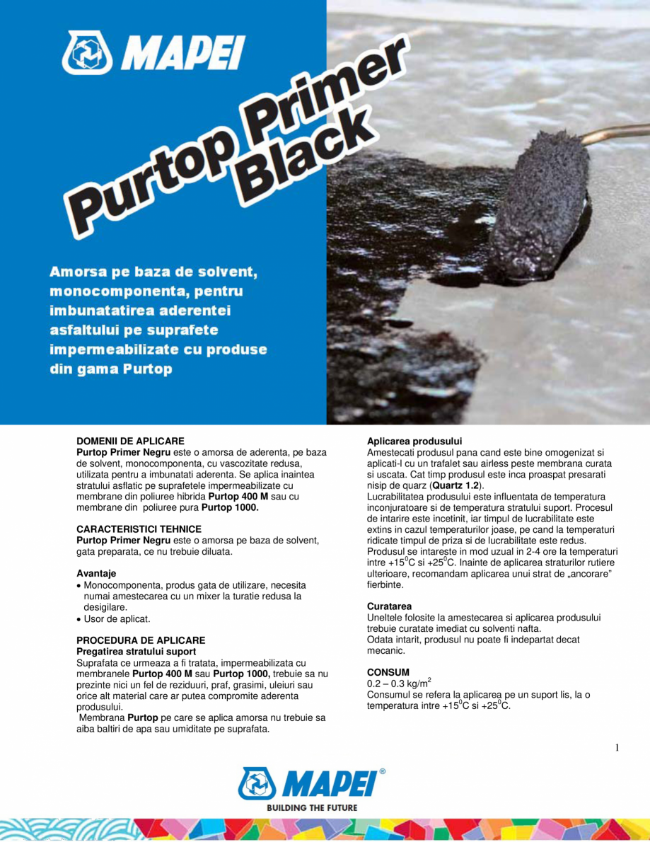 Pagina 1-Amorsa pe baza de solvent monocomponenta, pentru imbunatatirea aderentei asfaltului pe suprafete...