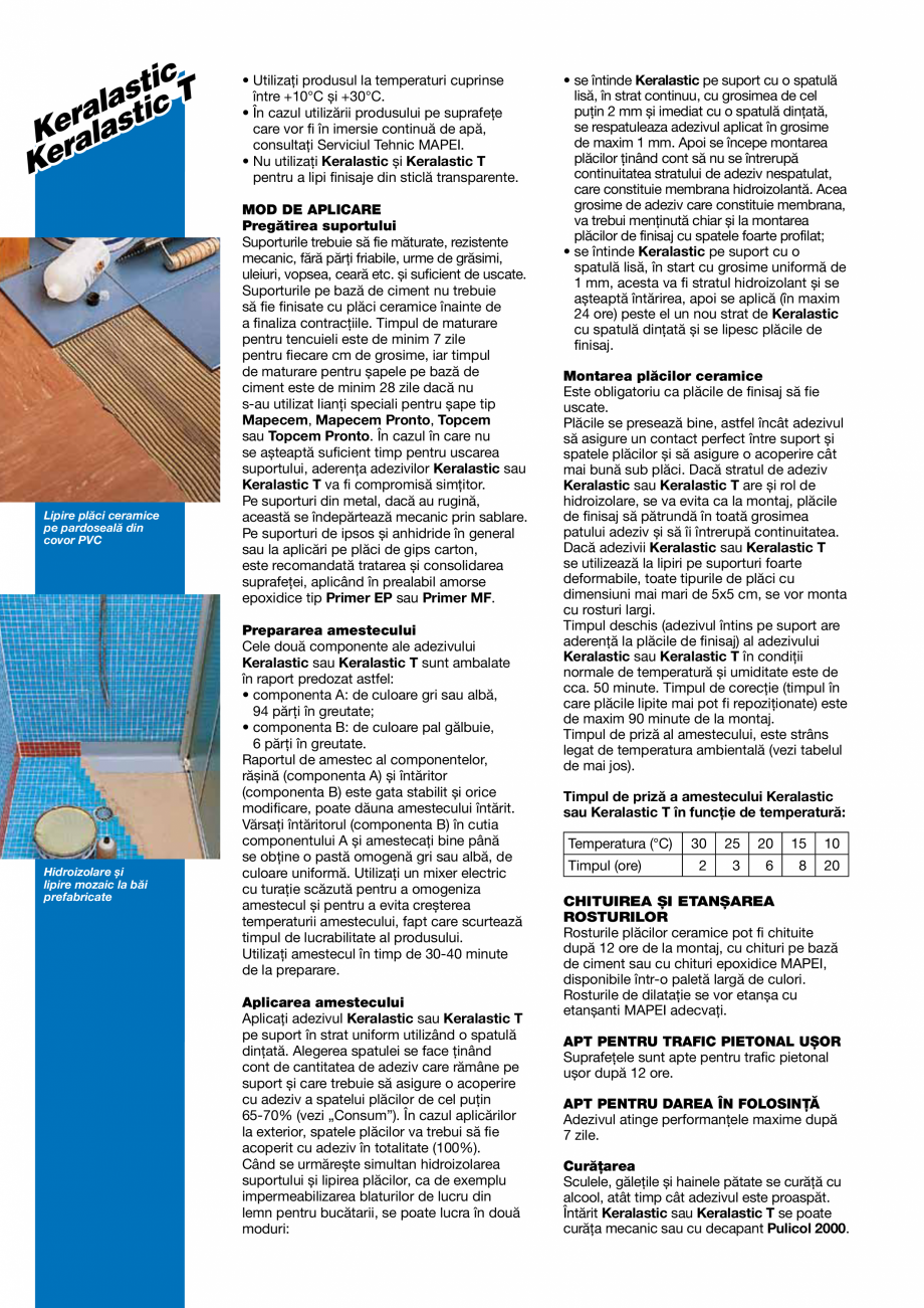 Pagina 2-Adezivi poliuretanici bicomponenti, de inalta performanta pentru placi ceramice si placi din roci...