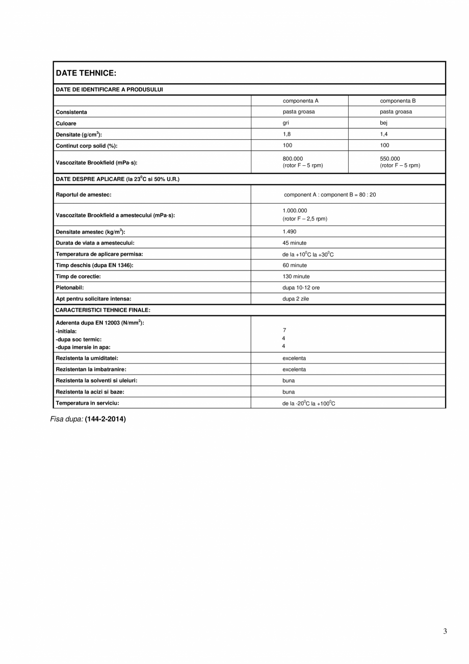 Pagina 3-Adeziv epoxidic bicomponent, fara alunecare, pentru placi ceramice si placi din roci naturale MAPEI ...
