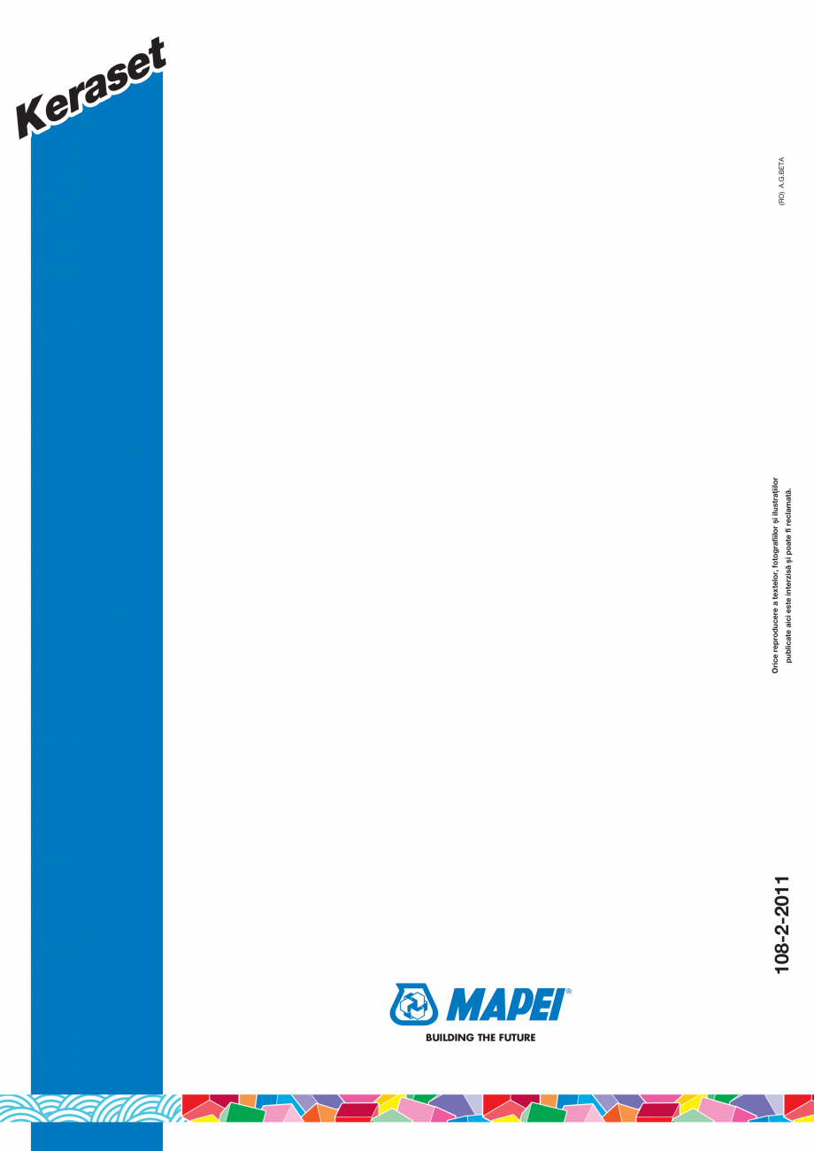 Pagina 4-Adeziv pe baza de ciment pentru placi ceramice MAPEI KERASET Fisa tehnica Romana re și fără praf....