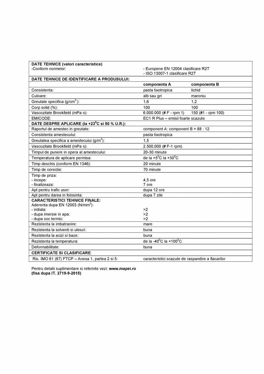 Pagina 4-Adeziv poliuretanic bicomponent, de inalta performanta, fara solventi, cu o emisie foarte mica de...