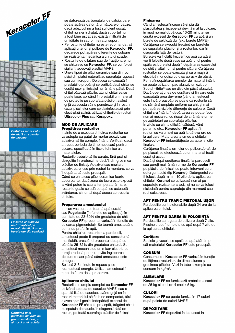 Pagina 2-Mortar pe baza de ciment, de inalta performanta, pentru chituirea rosturilor cu latime de pana la 6 ...