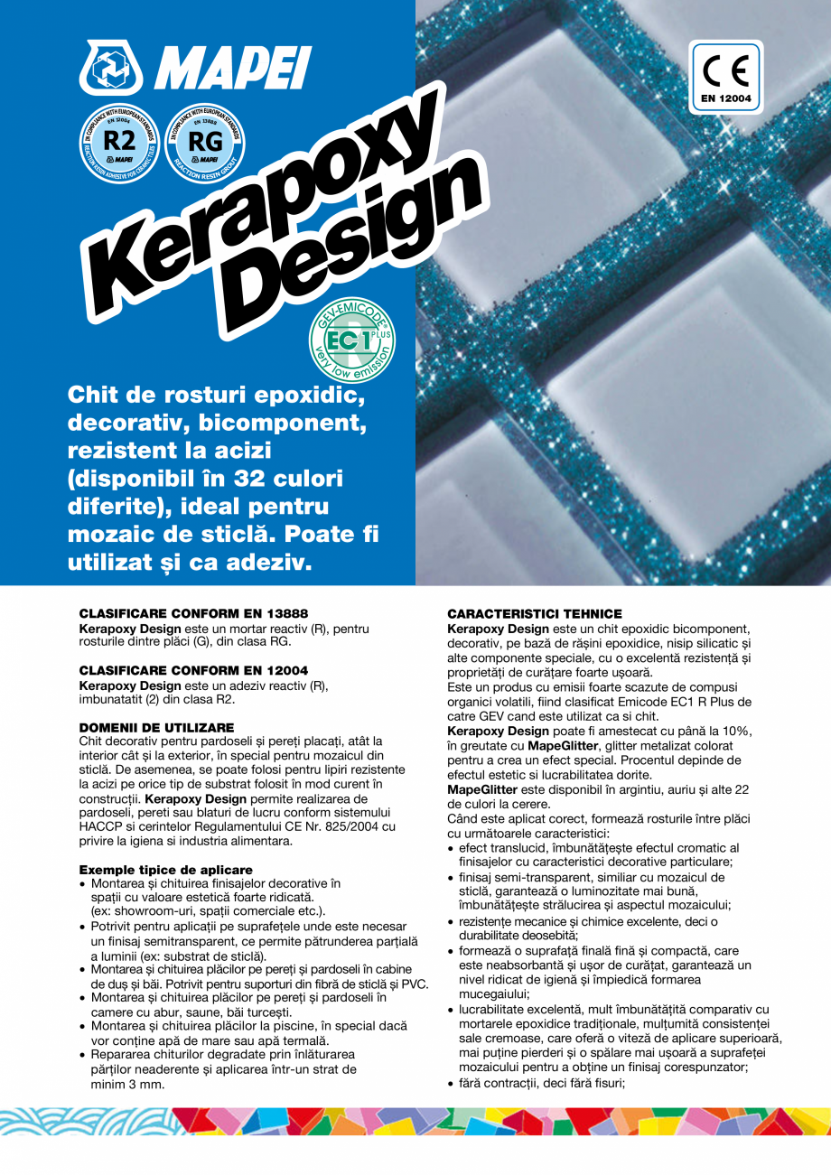 Pagina 1-Chit de rosturi epoxidic, decorativ, bicomponent rezistent la acizi MAPEI KERAPOXY DESIGN Fisa...