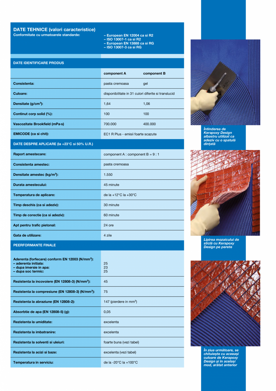Pagina 4-Chit de rosturi epoxidic, decorativ, bicomponent rezistent la acizi MAPEI KERAPOXY DESIGN Fisa...