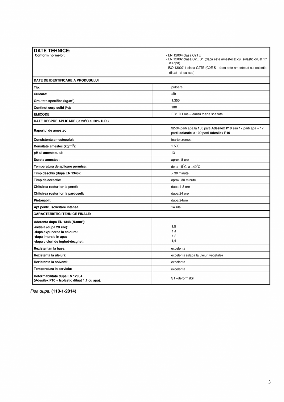 Pagina 3-Adeziv pe baza de ciment de inalta performanta pentru mozaicuri din sticla, ceramice sau din marmura...