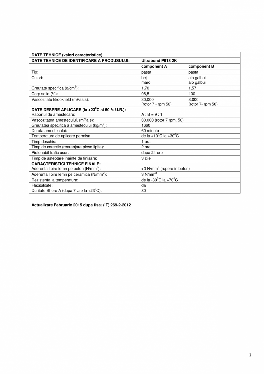 Pagina 3-Adeziv epoxi-poliuretanic bicomponent pentru pardoseli din lemn MAPEI ULTRABOND P913 2K Fisa tehnica...