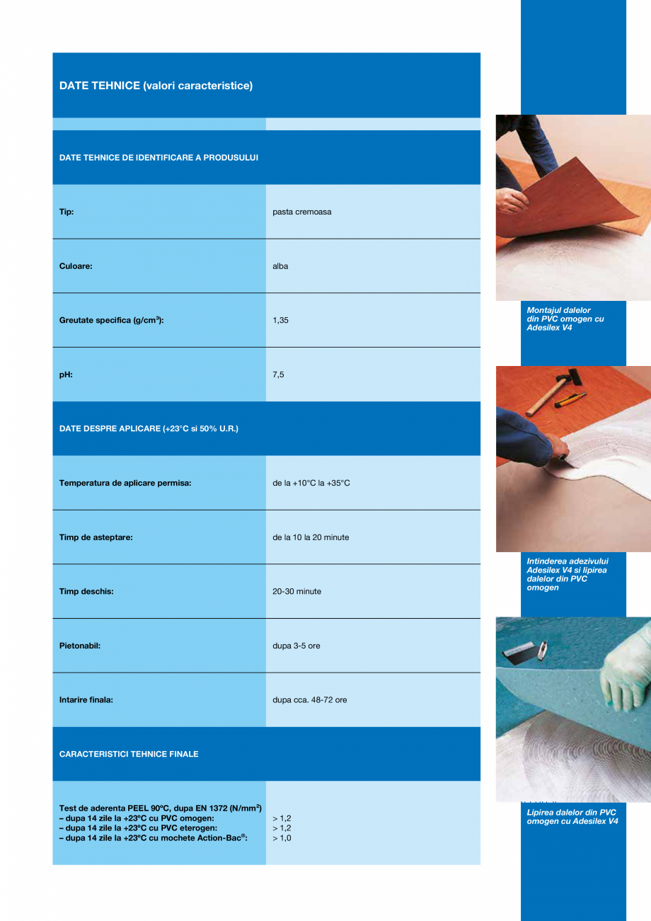Pagina 3-Adeziv acrilic universal in dispersie apoasa pentru pardoseli elastice MAPEI ULTRABOND ECO MS 4 LVT ...