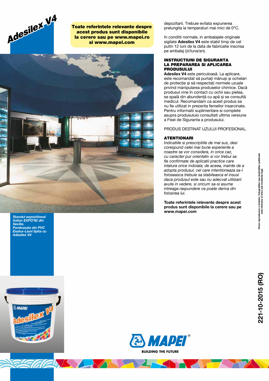 Pagina 4-Adeziv acrilic universal in dispersie apoasa pentru pardoseli elastice MAPEI ULTRABOND ECO MS 4 LVT ...