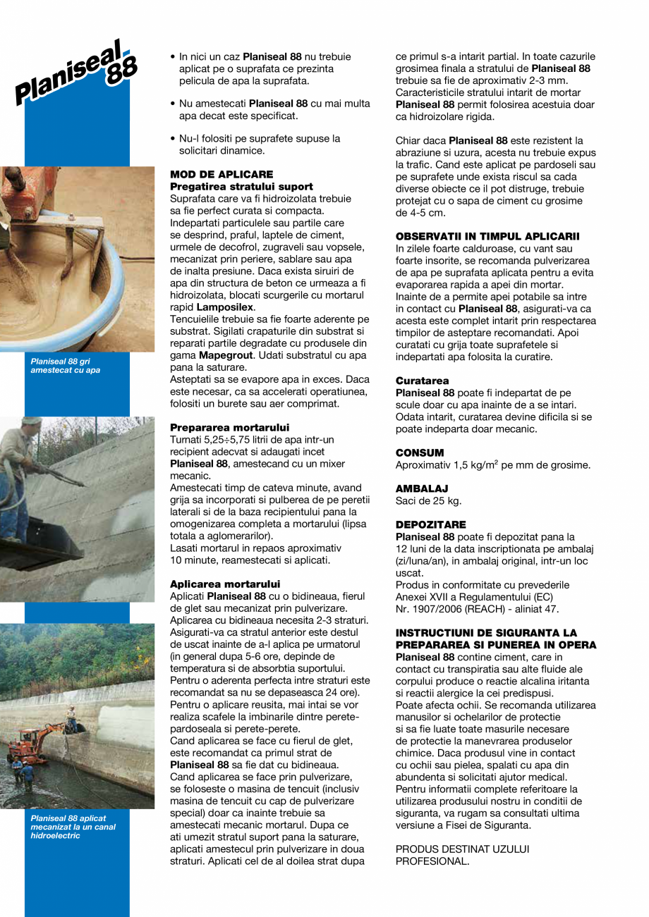 Pagina 2-Mortar osmotic pe baza de ciment pentru hidroizolarea bazinelor de apa potabila, a zidariilor si...