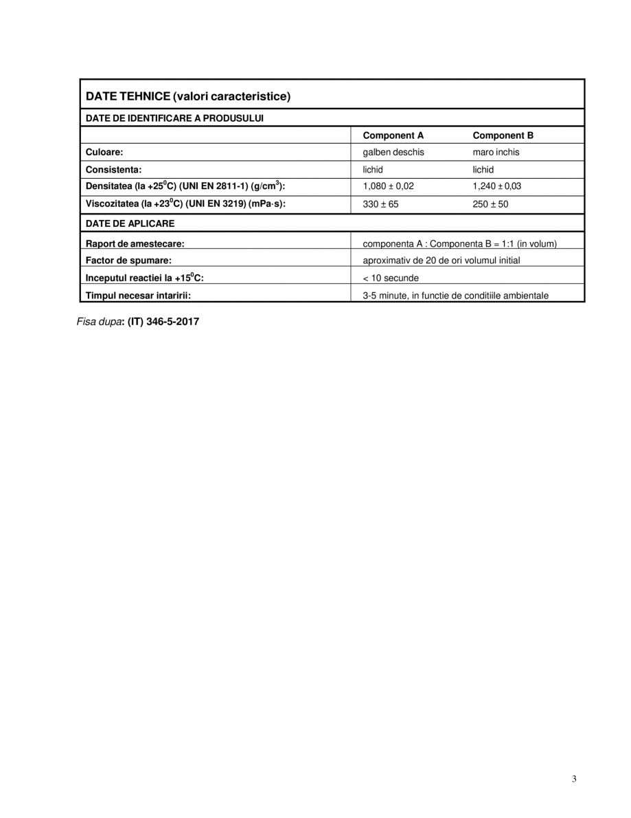 Pagina 3-Rasina poliuretanica bicomponenta pentru injectari, fluida, cu timp foarte rapid de reactie MAPEI...