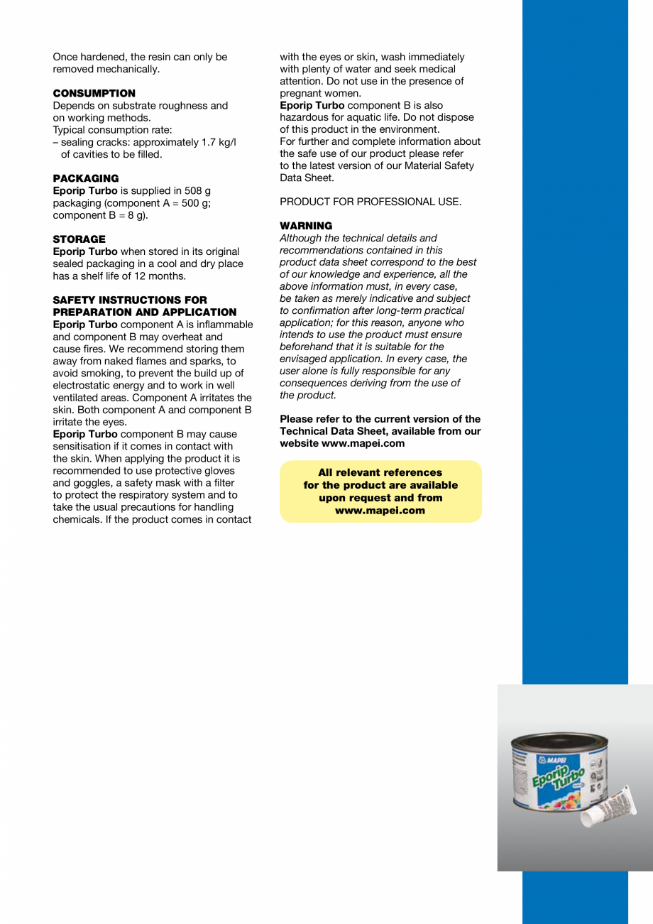 Pagina 3-Rasina poliesterica bicomponenta cu priza rapida pentru repararea si monolitizarea fisurilor din...