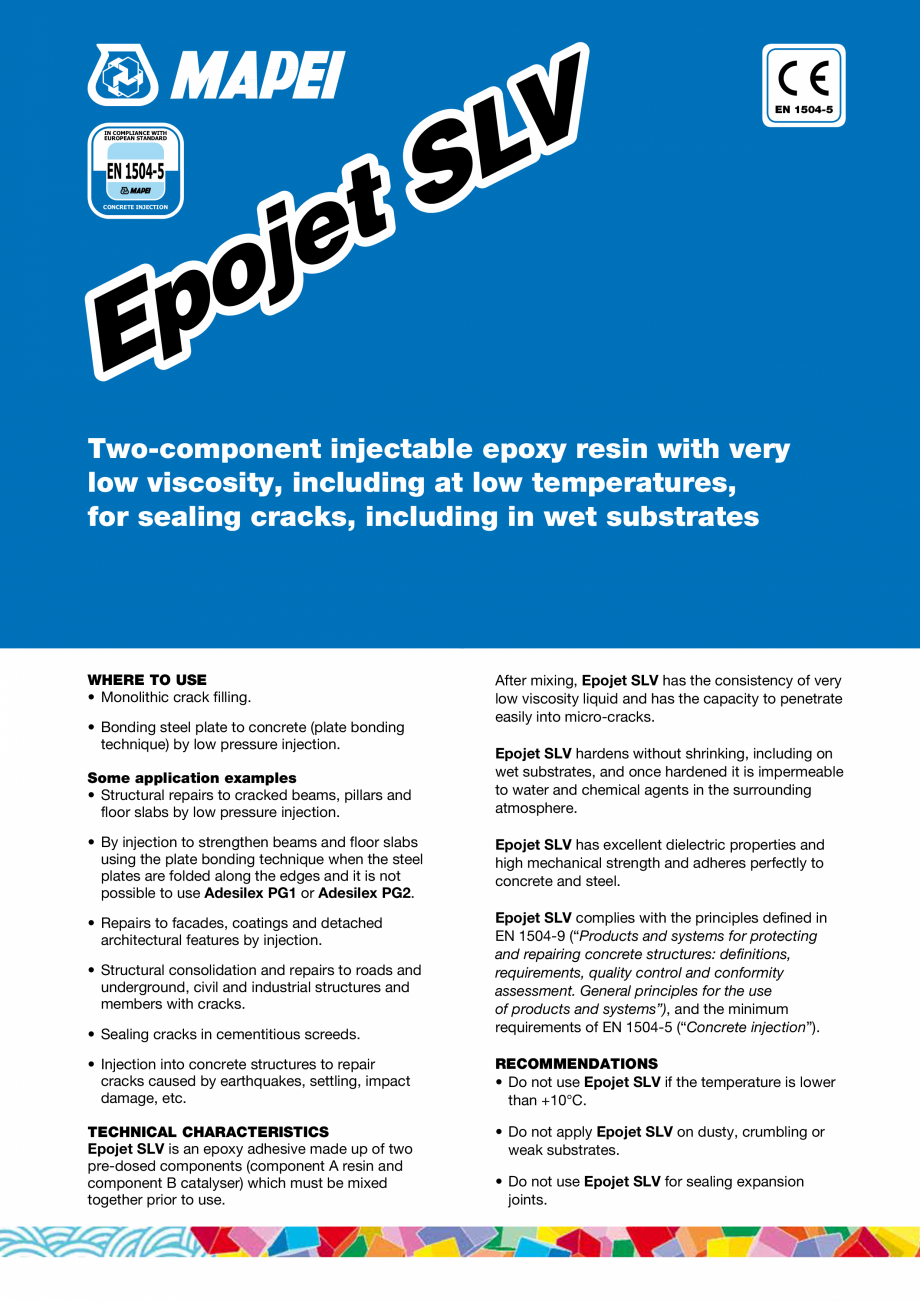 Pagina 1-Rasina epoxidica bicomponenta pentru injectari in microfisuri la temperaturi scazute si suport umed...
