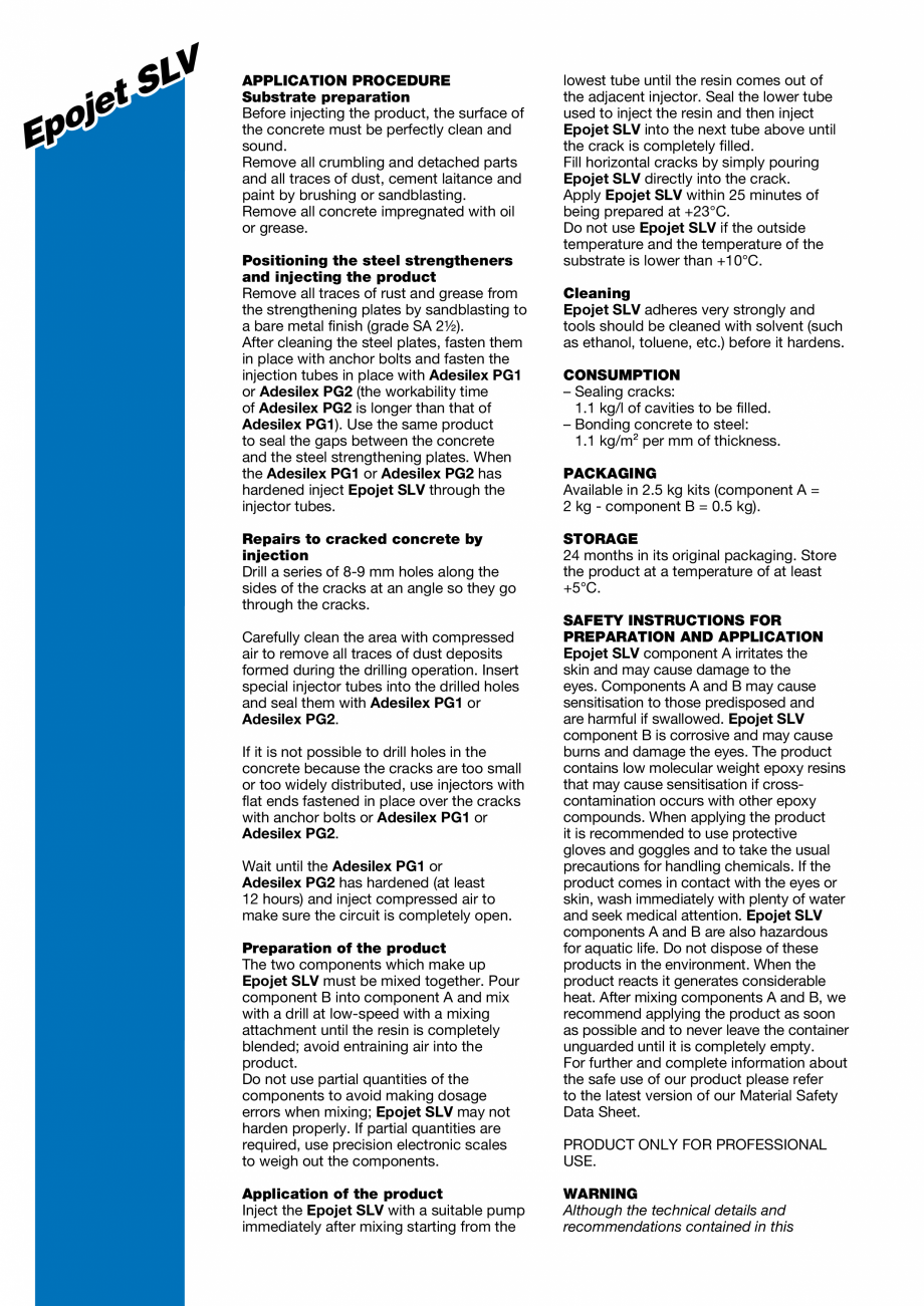 Pagina 2-Rasina epoxidica bicomponenta pentru injectari in microfisuri la temperaturi scazute si suport umed...