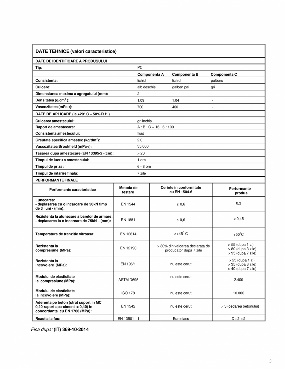 Pagina 3-Mortar fluid, tricomponent, pe baza de rasini epoxidice  MAPEI Planigrout 300 Fisa tehnica Romana me...