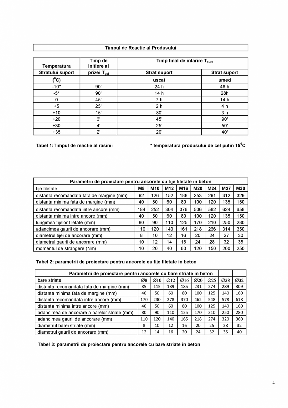 Pagina 4-Ancora chimica pentru incarcari structurale si prinderea armaturilor in beton MAPEI MAPEFIX VE SF...