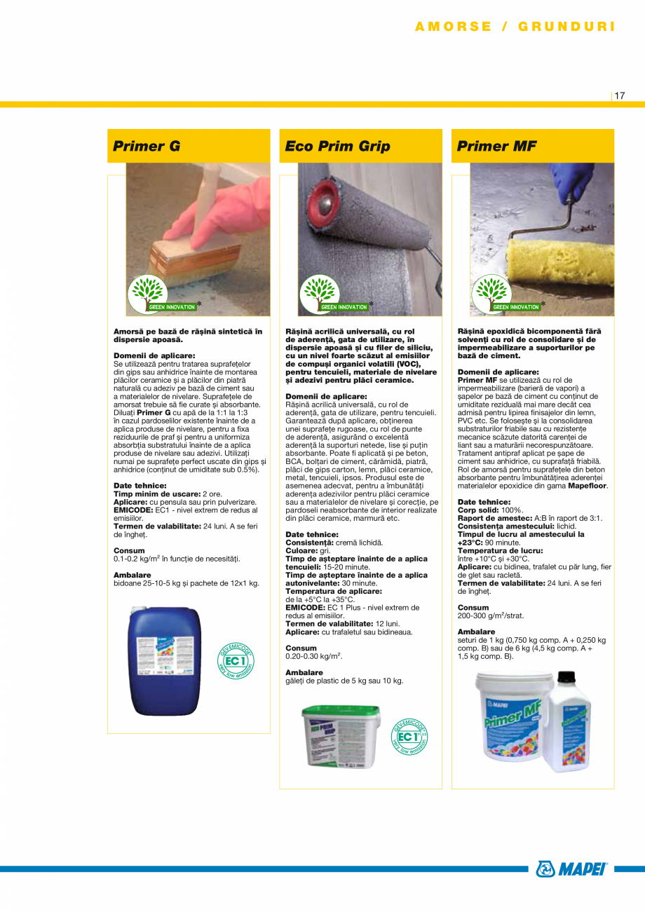 Pagina 19-Produse pentru montarea placilor ceramice si a placilor din piatra naturala MAPEI Catalog, brosura...