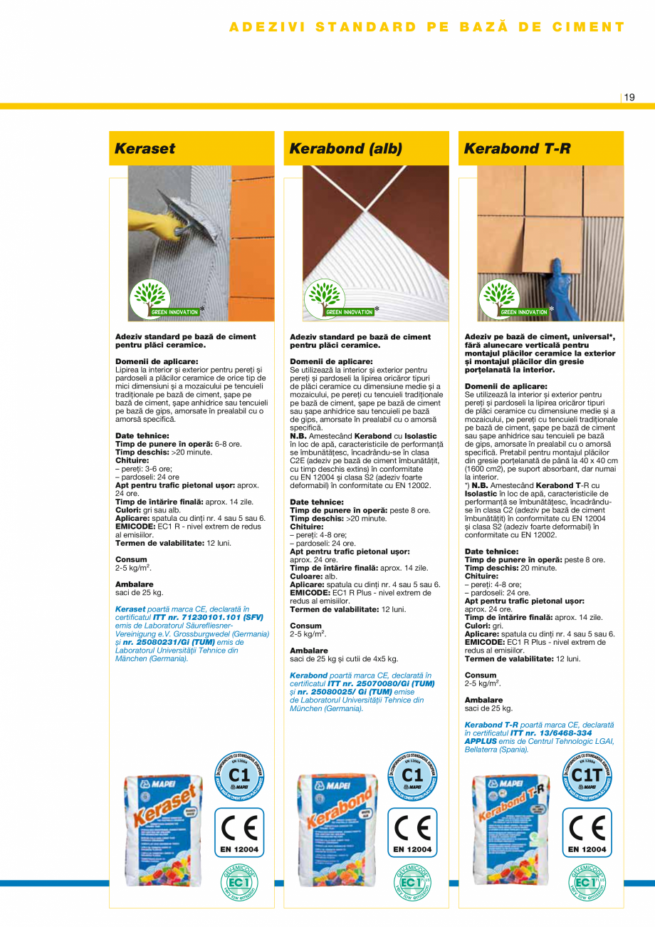 Pagina 21-Produse pentru montarea placilor ceramice si a placilor din piatra naturala MAPEI Catalog, brosura...