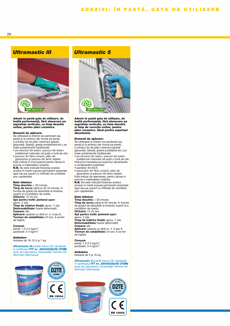 Pagina 30-Produse pentru montarea placilor ceramice si a placilor din piatra naturala MAPEI Catalog, brosura...