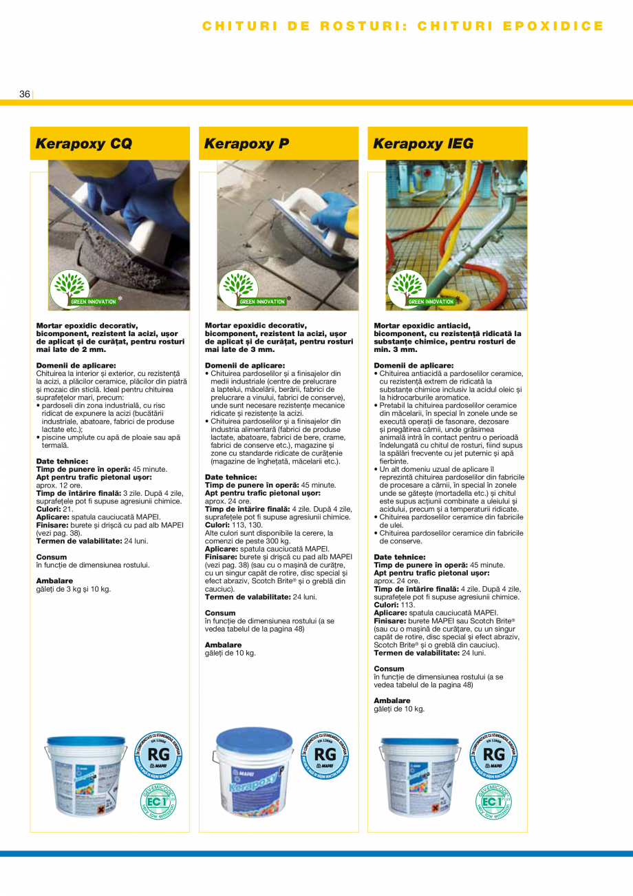 Pagina 38-Produse pentru montarea placilor ceramice si a placilor din piatra naturala MAPEI Catalog, brosura...