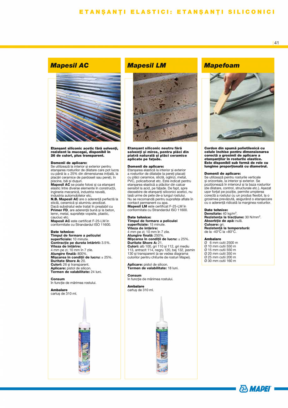 Pagina 43-Produse pentru montarea placilor ceramice si a placilor din piatra naturala MAPEI Catalog, brosura...