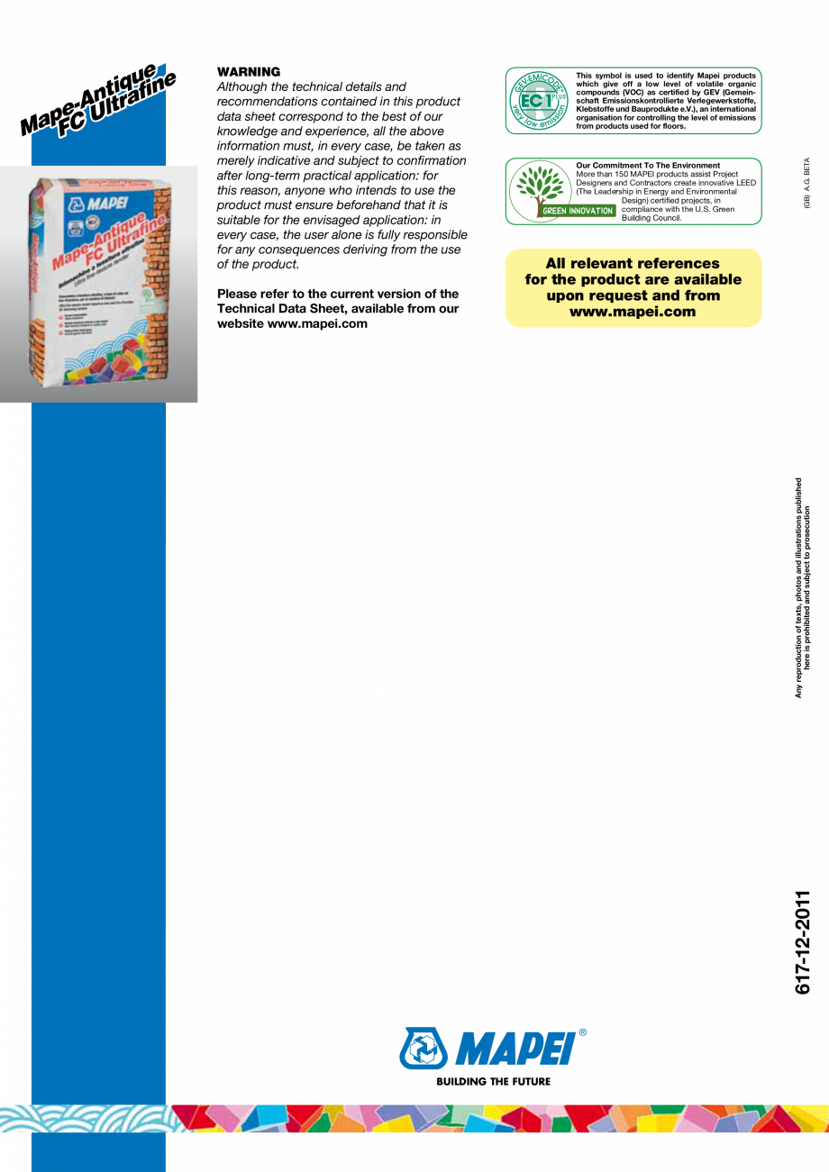 Pagina 4-Mortar ultrafin permeabil pe baza de var MAPEI Mape-Antique FC Ultrafine Fisa tehnica Engleza rical ...