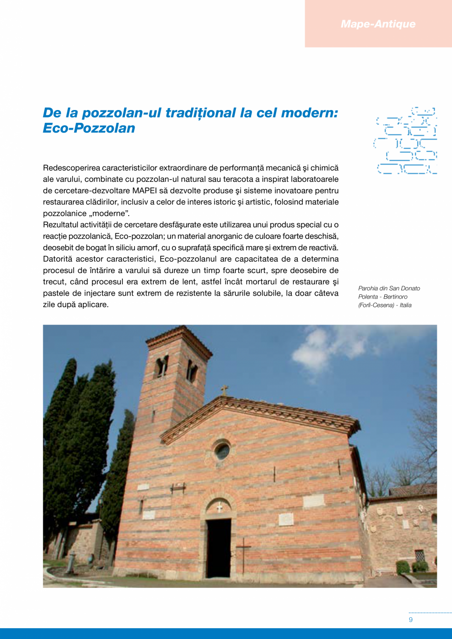 Pagina 9-Produse si sisteme pe baza de VAR pentru restaurarea cladirilor din zidarie MAPEI Catalog, brosura...