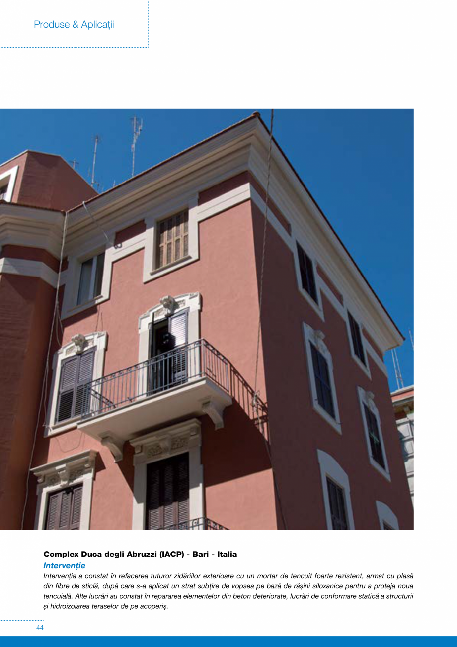 Pagina 44-Produse si sisteme pe baza de VAR pentru restaurarea cladirilor din zidarie MAPEI Catalog, brosura...