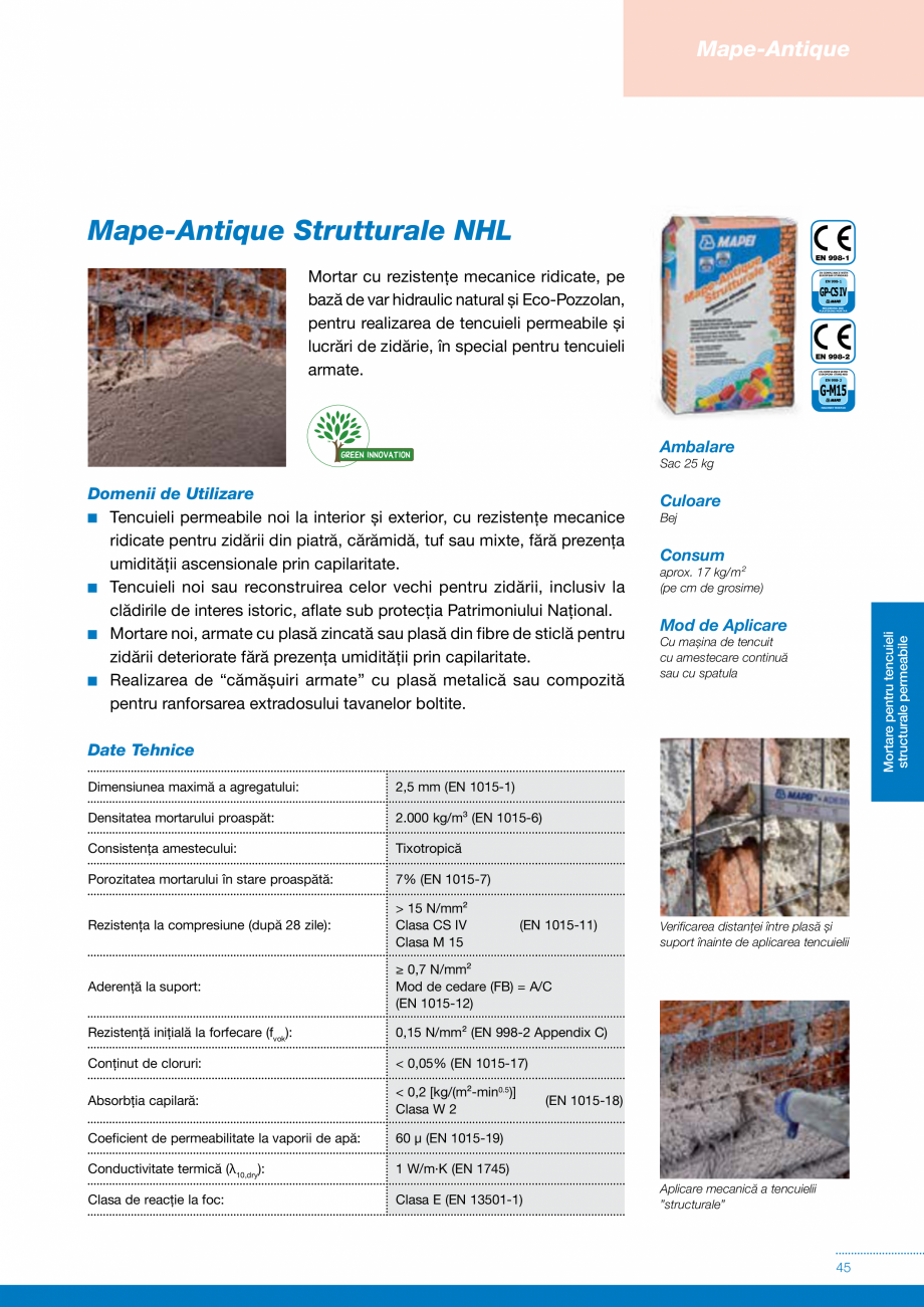 Pagina 45-Produse si sisteme pe baza de VAR pentru restaurarea cladirilor din zidarie MAPEI Catalog, brosura...